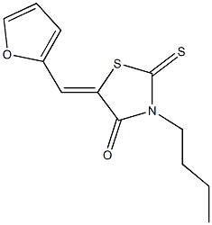 3-butyl-5-(2-furylmethylene)-2-thioxo-1,3-thiazolidin-4-one Structure