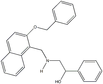 2-({[2-(benzyloxy)-1-naphthyl]methyl}amino)-1-phenylethanol Structure