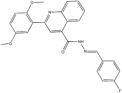 2-(2,5-dimethoxyphenyl)-N'-(4-fluorobenzylidene)-4-quinolinecarbohydrazide Structure