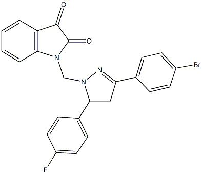 1-{[3-(4-bromophenyl)-5-(4-fluorophenyl)-4,5-dihydro-1H-pyrazol-1-yl]methyl}-1H-indole-2,3-dione