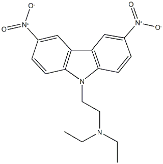 9-[2-(diethylamino)ethyl]-3,6-bisnitro-9H-carbazole Struktur