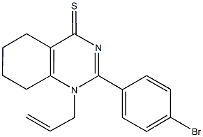 1-allyl-2-(4-bromophenyl)-5,6,7,8-tetrahydro-4(1H)-quinazolinethione,,结构式