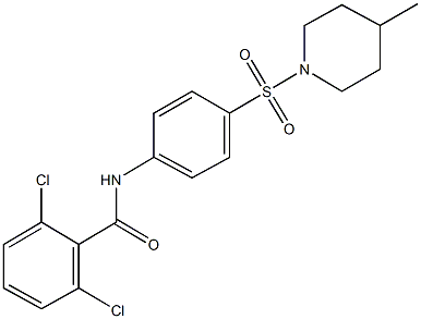 2,6-dichloro-N-{4-[(4-methyl-1-piperidinyl)sulfonyl]phenyl}benzamide Structure