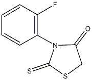 3-(2-fluorophenyl)-2-thioxo-1,3-thiazolidin-4-one Struktur