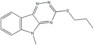 5-methyl-5H-[1,2,4]triazino[5,6-b]indol-3-yl propyl sulfide Structure