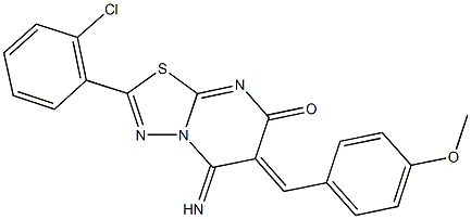 2-(2-chlorophenyl)-5-imino-6-(4-methoxybenzylidene)-5,6-dihydro-7H-[1,3,4]thiadiazolo[3,2-a]pyrimidin-7-one