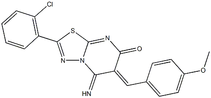 2-(2-chlorophenyl)-5-imino-6-(4-methoxybenzylidene)-5,6-dihydro-7H-[1,3,4]thiadiazolo[3,2-a]pyrimidin-7-one|