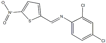 2,4-dichloro-N-[(5-nitro-2-thienyl)methylene]aniline 化学構造式