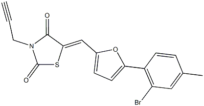 5-{[5-(2-bromo-4-methylphenyl)-2-furyl]methylene}-3-(2-propynyl)-1,3-thiazolidine-2,4-dione