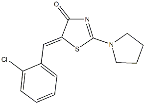 5-(2-chlorobenzylidene)-2-(1-pyrrolidinyl)-1,3-thiazol-4(5H)-one Struktur