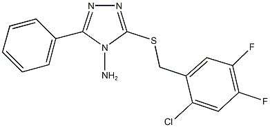 3-[(2-chloro-4,5-difluorobenzyl)sulfanyl]-5-phenyl-4H-1,2,4-triazol-4-ylamine 结构式