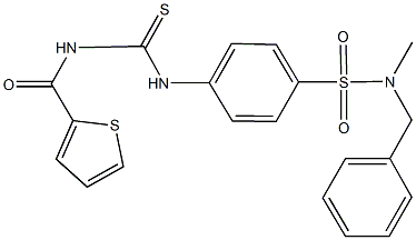 N-benzyl-N-methyl-4-({[(2-thienylcarbonyl)amino]carbothioyl}amino)benzenesulfonamide Structure