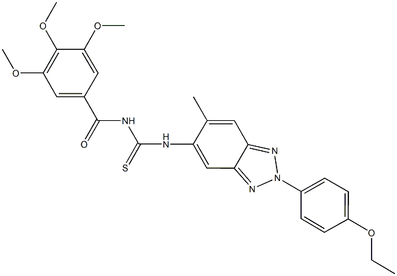 N-[2-(4-ethoxyphenyl)-6-methyl-2H-1,2,3-benzotriazol-5-yl]-N'-(3,4,5-trimethoxybenzoyl)thiourea