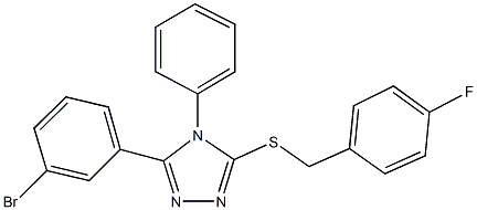 3-(3-bromophenyl)-5-[(4-fluorobenzyl)sulfanyl]-4-phenyl-4H-1,2,4-triazole Structure