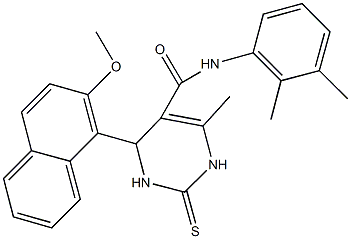 N-(2,3-dimethylphenyl)-4-(2-methoxy-1-naphthyl)-6-methyl-2-thioxo-1,2,3,4-tetrahydropyrimidine-5-carboxamide|