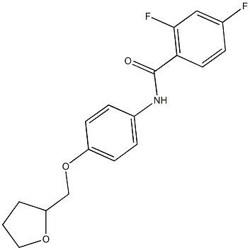 2,4-difluoro-N-[4-(tetrahydro-2-furanylmethoxy)phenyl]benzamide,,结构式