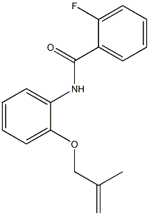  2-fluoro-N-{2-[(2-methyl-2-propenyl)oxy]phenyl}benzamide