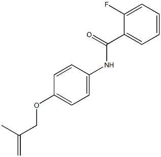 2-fluoro-N-{4-[(2-methyl-2-propenyl)oxy]phenyl}benzamide,,结构式