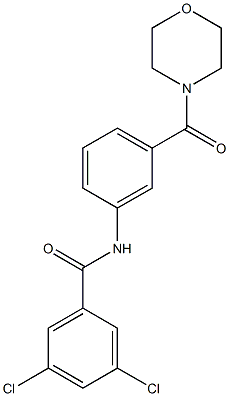 3,5-dichloro-N-[3-(4-morpholinylcarbonyl)phenyl]benzamide 结构式