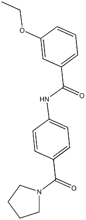 3-ethoxy-N-[4-(1-pyrrolidinylcarbonyl)phenyl]benzamide 化学構造式