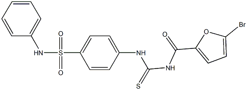 4-({[(5-bromo-2-furoyl)amino]carbothioyl}amino)-N-phenylbenzenesulfonamide Structure