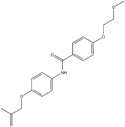 4-(2-methoxyethoxy)-N-{4-[(2-methyl-2-propenyl)oxy]phenyl}benzamide Struktur