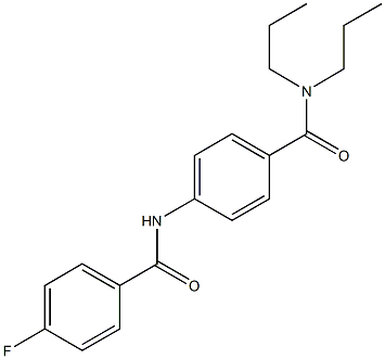 4-[(4-fluorobenzoyl)amino]-N,N-dipropylbenzamide 结构式