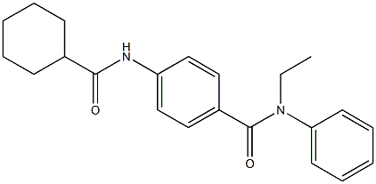 4-[(cyclohexylcarbonyl)amino]-N-ethyl-N-phenylbenzamide Structure