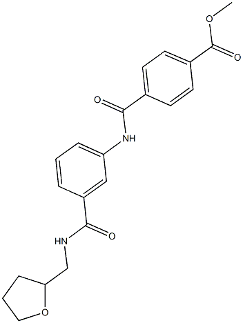 methyl 4-[(3-{[(tetrahydro-2-furanylmethyl)amino]carbonyl}anilino)carbonyl]benzoate,,结构式