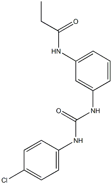 N-(3-{[(4-chloroanilino)carbonyl]amino}phenyl)propanamide Structure