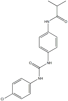 N-(4-{[(4-chloroanilino)carbonyl]amino}phenyl)-2-methylpropanamide Structure