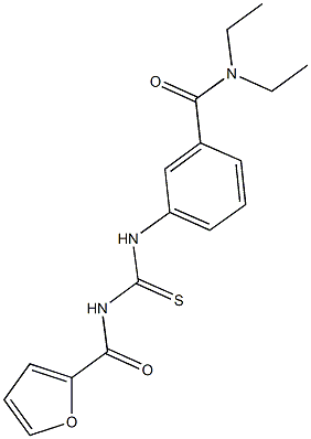 N,N-diethyl-3-{[(2-furoylamino)carbothioyl]amino}benzamide,,结构式