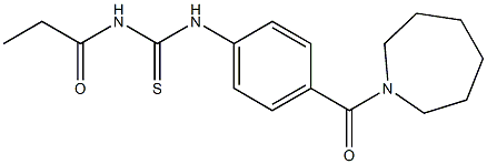 N-[4-(1-azepanylcarbonyl)phenyl]-N'-propionylthiourea 结构式