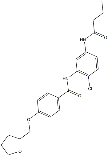 N-[5-(butyrylamino)-2-chlorophenyl]-4-(tetrahydro-2-furanylmethoxy)benzamide Structure