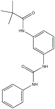 N-{3-[(anilinocarbonyl)amino]phenyl}-2,2-dimethylpropanamide Struktur
