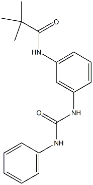 N-{3-[(anilinocarbonyl)amino]phenyl}-2,2-dimethylpropanamide,,结构式