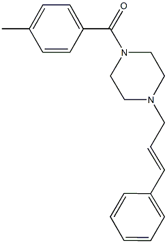 1-cinnamyl-4-(4-methylbenzoyl)piperazine,,结构式