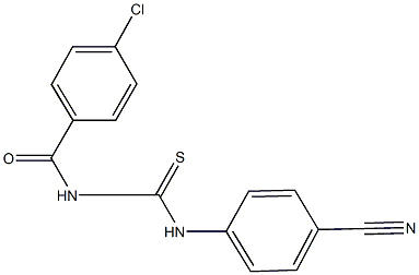 N-(4-chlorobenzoyl)-N'-(4-cyanophenyl)thiourea,,结构式