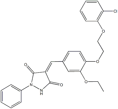 4-{4-[2-(2-chlorophenoxy)ethoxy]-3-ethoxybenzylidene}-1-phenyl-3,5-pyrazolidinedione