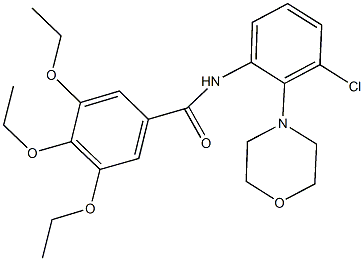 N-[3-chloro-2-(4-morpholinyl)phenyl]-3,4,5-triethoxybenzamide Struktur