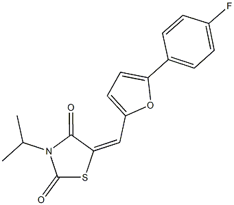 5-{[5-(4-fluorophenyl)-2-furyl]methylene}-3-isopropyl-1,3-thiazolidine-2,4-dione|