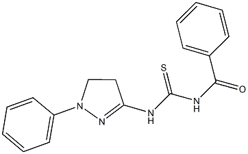 N-benzoyl-N'-(1-phenyl-4,5-dihydro-1H-pyrazol-3-yl)thiourea Structure