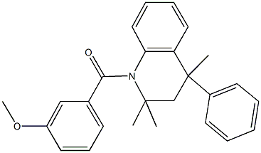 1-(3-methoxybenzoyl)-2,2,4-trimethyl-4-phenyl-1,2,3,4-tetrahydroquinoline Structure