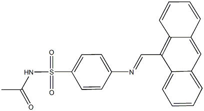N-acetyl-4-[(9-anthrylmethylene)amino]benzenesulfonamide Structure