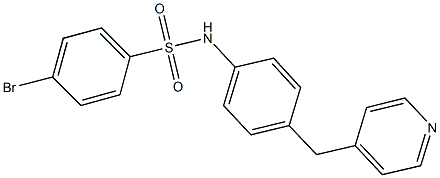 4-bromo-N-[4-(4-pyridinylmethyl)phenyl]benzenesulfonamide,,结构式