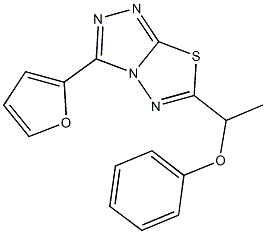 1-[3-(2-furyl)[1,2,4]triazolo[3,4-b][1,3,4]thiadiazol-6-yl]ethyl phenyl ether