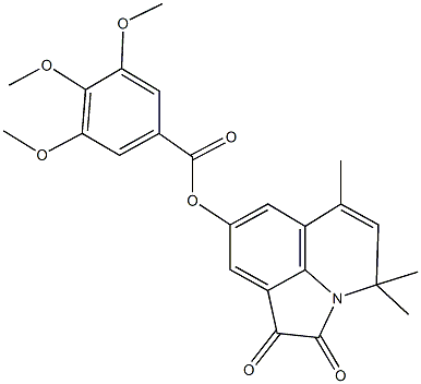 4,4,6-trimethyl-1,2-dioxo-1,2-dihydro-4H-pyrrolo[3,2,1-ij]quinolin-8-yl 3,4,5-trimethoxybenzoate