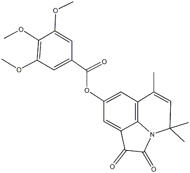 4,4,6-trimethyl-1,2-dioxo-1,2-dihydro-4H-pyrrolo[3,2,1-ij]quinolin-8-yl 3,4,5-trimethoxybenzoate Structure