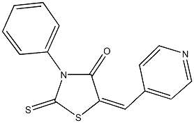 3-phenyl-5-(4-pyridinylmethylene)-2-thioxo-1,3-thiazolidin-4-one Struktur