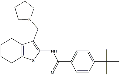  4-tert-butyl-N-[3-(1-pyrrolidinylmethyl)-4,5,6,7-tetrahydro-1-benzothien-2-yl]benzamide